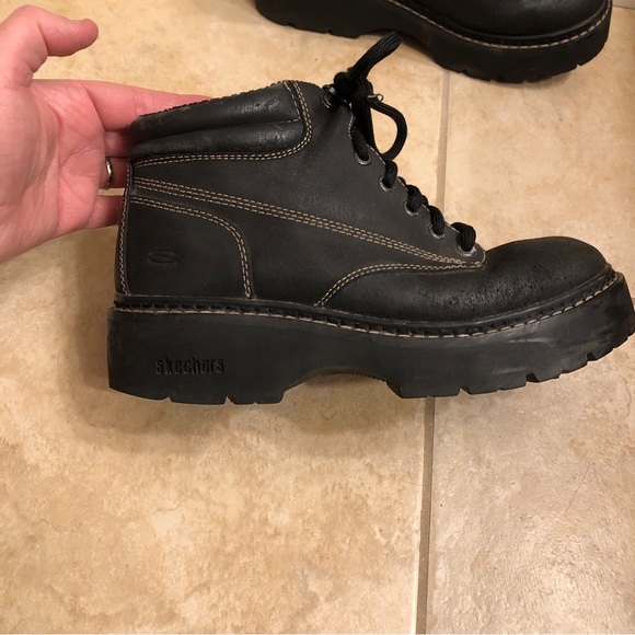 Vintage Y2K skechers tredds lug sole boots - Picture 5 of 13